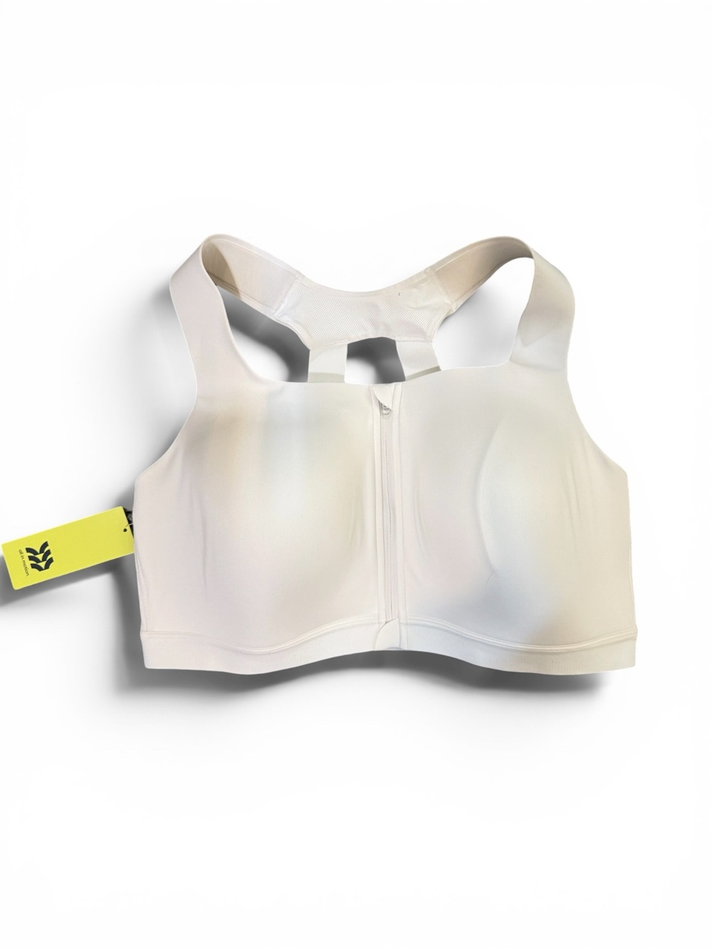 All In Motion White High Support Zip Front Sports Bra 44D NWT